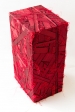 Title: Legami #6 <br>Year: 2012<br>Dimensions: (18 x 32 x 14 cm)<br> Description: Shantung silk, wood and pins