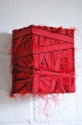 Title: Legami #2 <br>Year: 2012<br>Dimensions: 14 x 18 x 11 cm<br> Description: Shantung silk, wood and pins