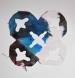Title: Spiel nummer achtzehn <br>Year: 2012<br>Dimensions: 25 x 25 cm<br> Description: Silk, acrylic paint, and glue on paper.