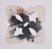 Title: Spiel nummer drei <br>Year: 2012<br>Dimensions: 25 x 25 cm<br> Description: Silk, acrylic paint, and glue on paper.