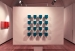 Title: Spazi di seta #1 - detail<br>Year: 2012<br>Dimensions: Installation composed of 16 pieces; each piece measures 15 &times; 15 cm.<br> Description: Silk, wood and pins